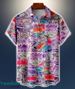 Sacramento Kings Logo All Printed 3D Hawaiian Shirt For Fans NBA Hawaiian Shirt Product Photo 1