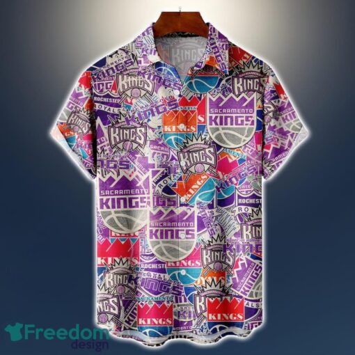 Sacramento Kings Logo All Printed 3D Hawaiian Shirt For Fans NBA Hawaiian Shirt Product Photo 1