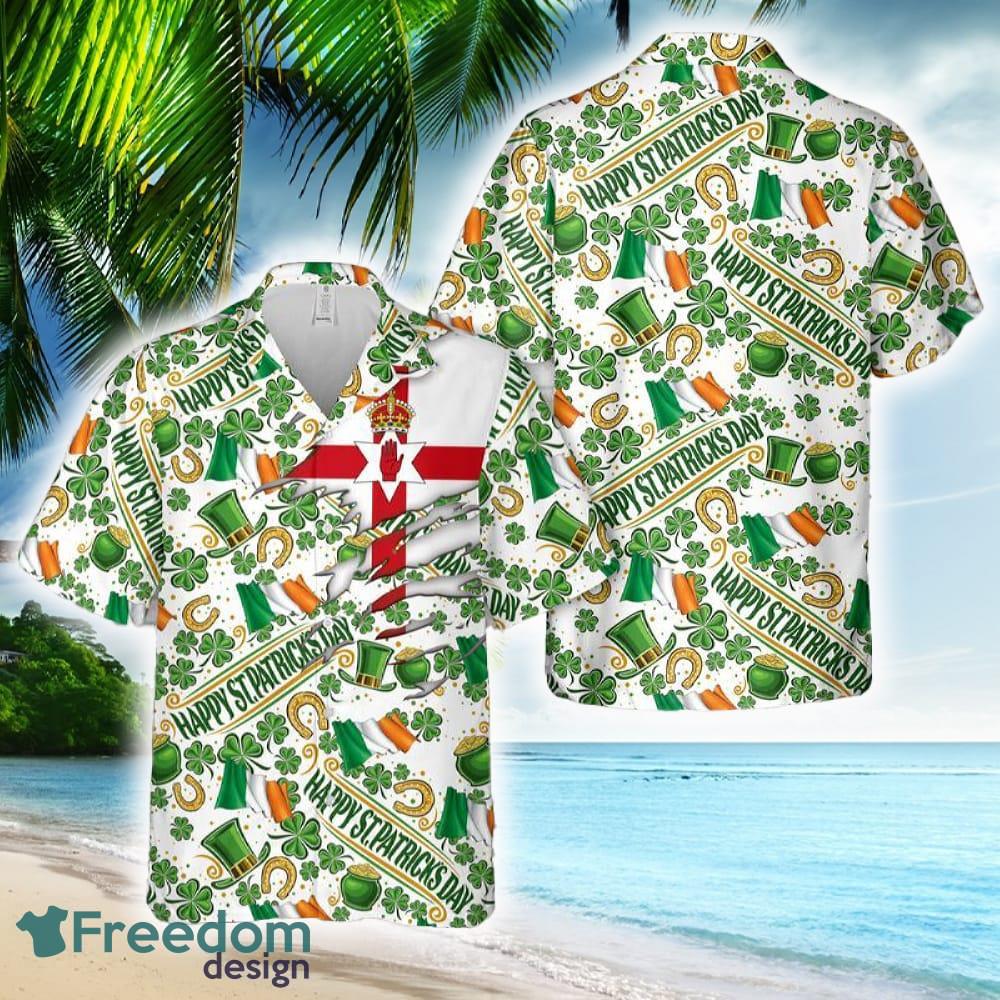 Saint Patrick's Day Northern Ireland Hawaiian Shirt Gift For Holidays Beach - Saint Patrick's Day Northern Ireland Hawaiian Shirt Gift For Holidays Beach