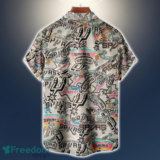 San Antonio Spurs Logo All Printed 3D Hawaiian Shirt For Fans NBA Hawaiian Shirt Product Photo 2