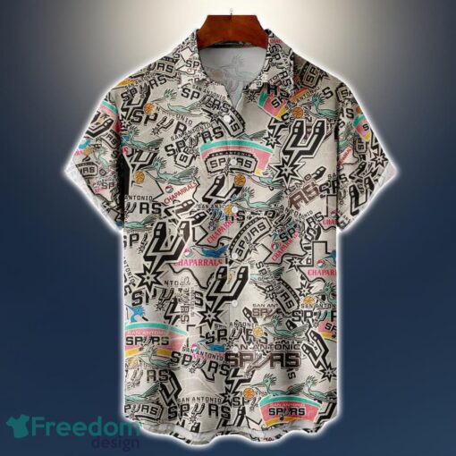 San Antonio Spurs Logo All Printed 3D Hawaiian Shirt For Fans NBA Hawaiian Shirt Product Photo 1