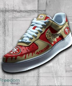 San Francisco 49ers NFL Sparkling AF1 Shoes Insignia All Over Print Gift Air Force 1 Sneaker