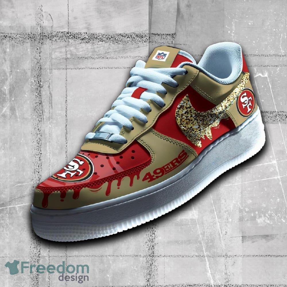 San Francisco 49ers NFL Sparkling AF1 Shoes Insignia All Over Print Gift Air Force 1 Sneaker image San Francisco 49ers NFL Sparkling AF1 Shoes Insignia All Over Print Gift Air Force 1 Sneaker - San Francisco 49ers NFL Sparkling AF1 Shoes Insignia All Over Print Gift Air Force 1 Sneaker
