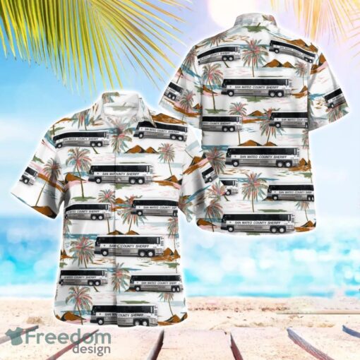 San Mateo County Sheriff Bus Beach Hawaiian Shirt Gift For Summer Holiday Product Photo 1