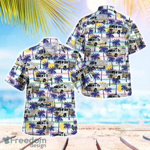 Severn, Anne Arundel County, Maryland, Severn Volunteer Fire Company Fire Station 4 Hawaiian Shirt Men Women Beach Shirt Product Photo 1