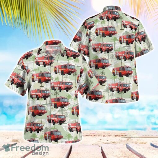 Shropshire, England, United Kingdom, RAF Shawbury Fire Dept Hawaiian Shirt Summer Beach Gift Product Photo 1