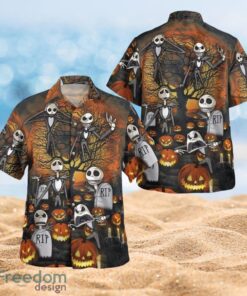 Skeleton RIP The Nightmare Halloween Gifts Full Over Print Hawaiian Shirt