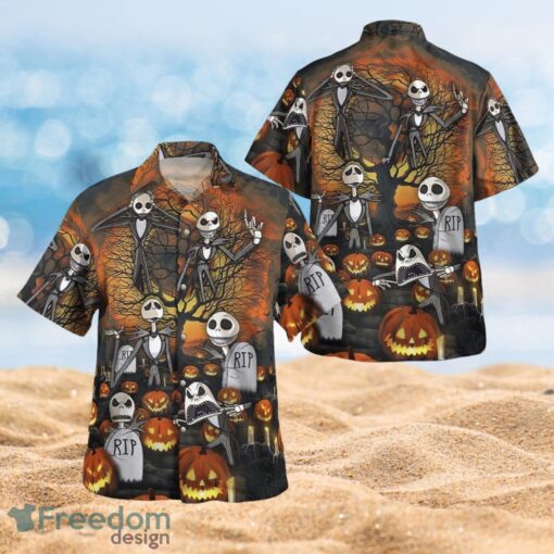 Skeleton RIP The Nightmare Halloween Gifts Full Over Print Hawaiian Shirt Product Photo 1