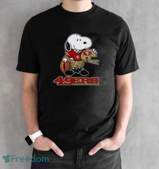 Snoopy A Strong And Proud San Francisco 49ers Player NFL Youth T-Shirt - Black Unisex T-Shirt