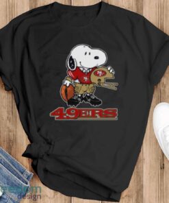 Snoopy A Strong And Proud San Francisco 49ers Player NFL Youth T-Shirt - Black T-Shirt