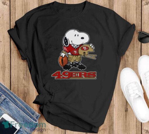 Snoopy A Strong And Proud San Francisco 49ers Player NFL Youth T-Shirt - Black T-Shirt