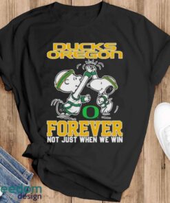 Snoopy Charlie Brown High Five Oregon Ducks Forever Not Just When We Win Shirt