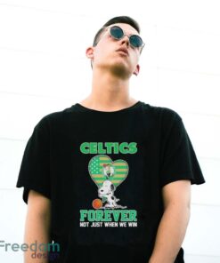 Snoopy Hug Boston Celtics Forever Not Just When We Win Shirt - G500 Gildan T-Shirt