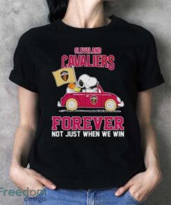 Snoopy Woodstock Cleveland Cavaliers Forever Not Just When We Win Shirt - Ladies T-Shirt