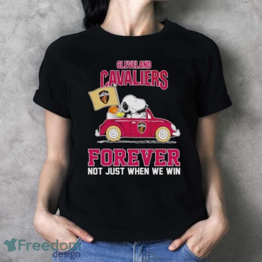 Snoopy Woodstock Cleveland Cavaliers Forever Not Just When We Win Shirt - Ladies T-Shirt