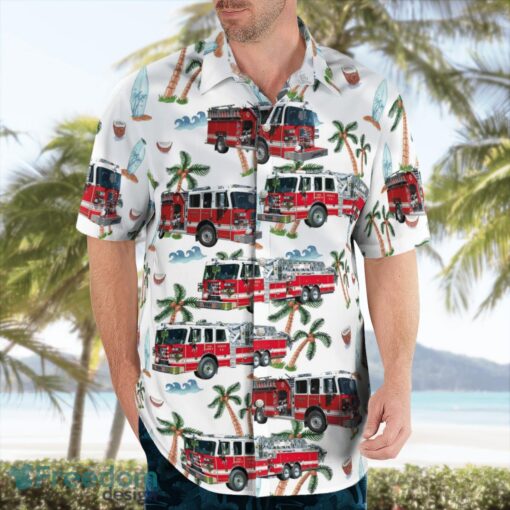 Somers, New York, Somers Volunteer Fire Department Tropical 3D Hawaiian Shirt Gift For Summer Product Photo 3