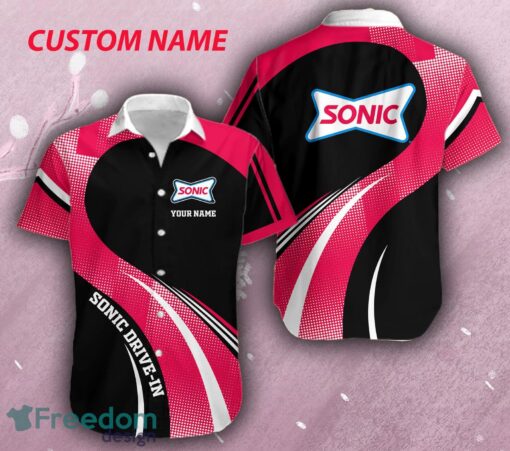 Sonic Drive-In Custom Name Brand Famous All Over Print Hawaiian Shirt For Summer Holidays - sonic drive-in Personalized Name Brand Famous All Over Print Hawaiian Shirt For Summer