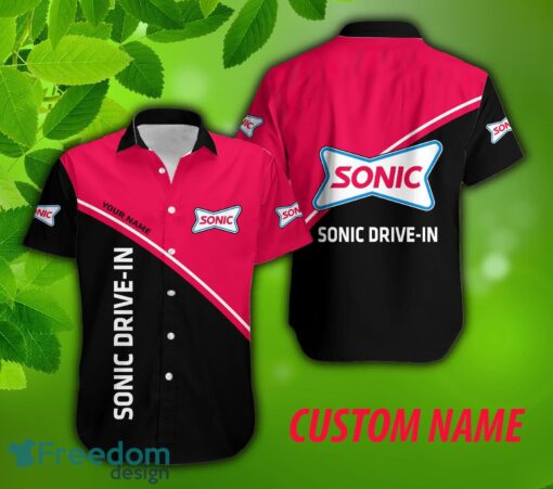 Sonic Drive-In Custom Name Stylish Brand 3D Hawaiian Shirt For Summer Holidays - sonic drive-in Personalized Name Stylish Brand 3D Hawaiian Shirt Tropical Aloha For Mens