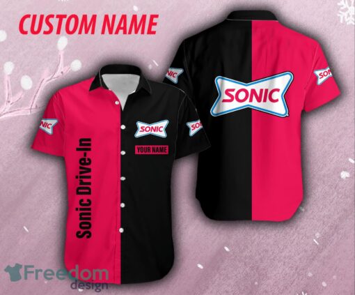 Sonic Drive-In Personalized Name Brand New Top AOP Hawaiian Shirt For Summer Holidays - Sonic Drive-In Personalized Name Brand New Top AOP Hawaiian Shirt Gift For Fans