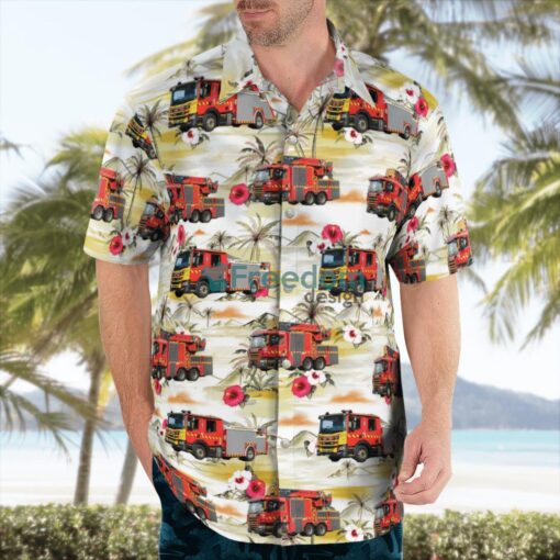 South Australian Metropolitan Fire Service (SAMFS) Hawaiian Shirt Gift For Summer Vacation Product Photo 3