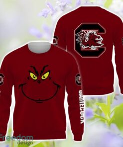 South Carolina Gamecocks Grinch Face All Over Printed 3D T-Shirt Sweatshirt Hoodie Product Photo 2