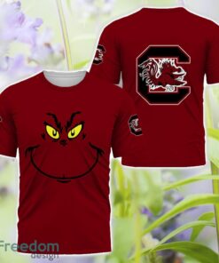 South Carolina Gamecocks Grinch Face All Over Printed 3D T-Shirt Sweatshirt Hoodie Product Photo 3