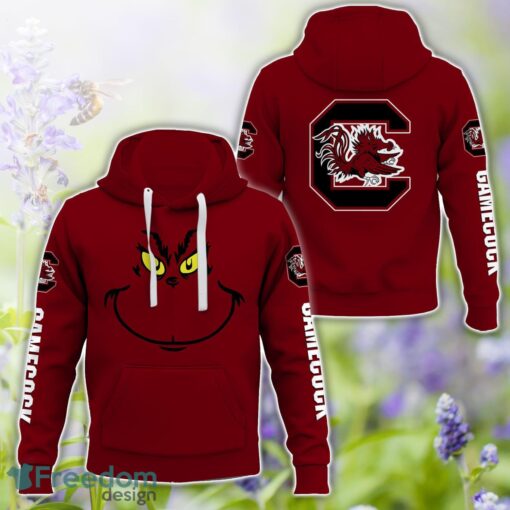 South Carolina Gamecocks Grinch Face All Over Printed 3D T-Shirt Sweatshirt Hoodie Product Photo 1