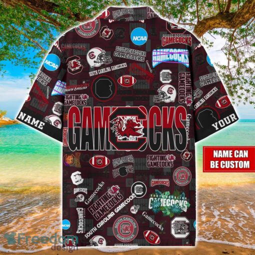 South Carolina Gamecocks Logo Hawaiian Shirt For Fans Trending Beach Shirt Custom Name Product Photo 2