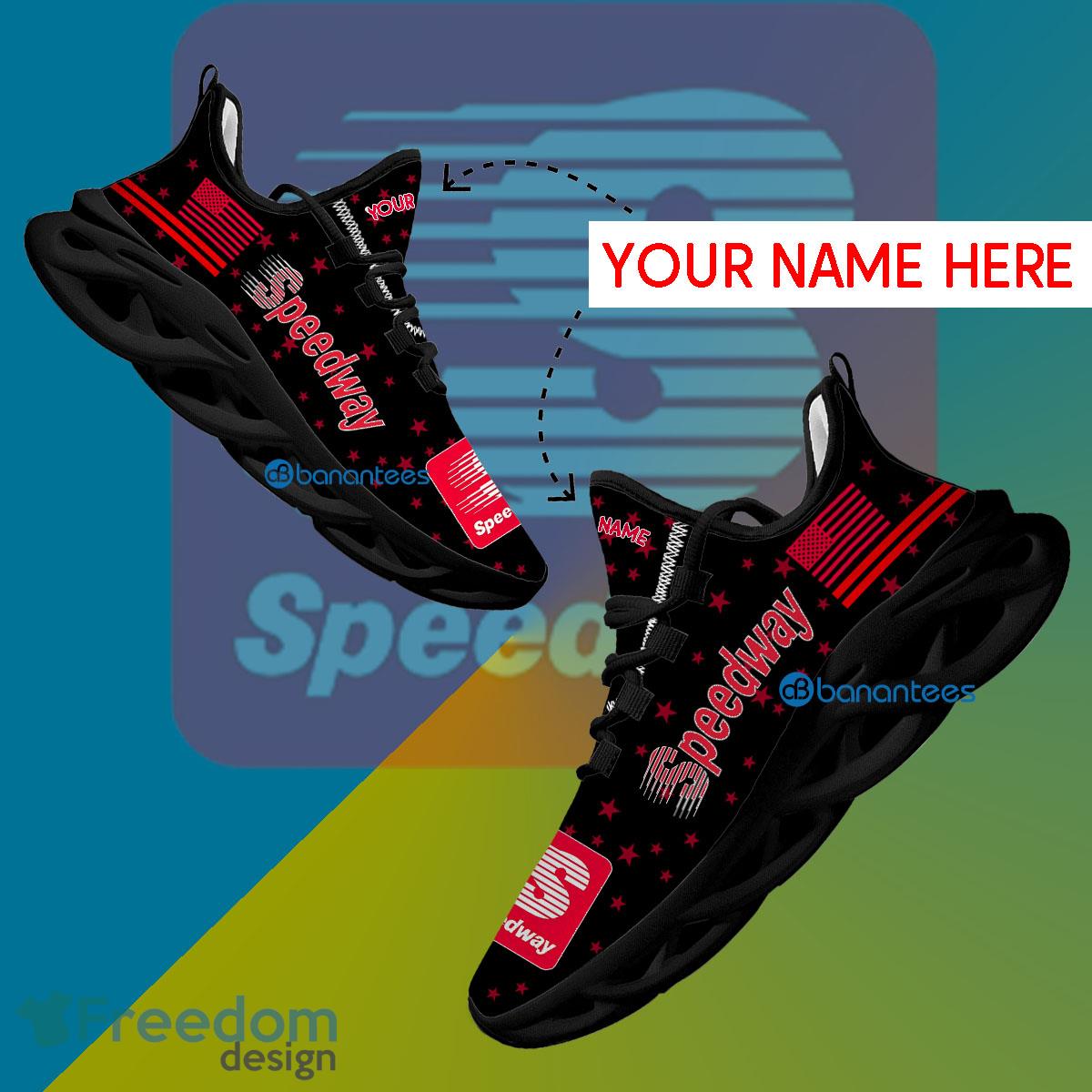 Speedway Chunky Sneaker Performance Custom Name Gift Max Soul Shoes USA Flag Star New For Fans - Speedway Running Shoes New Trending Personalized Photo 1