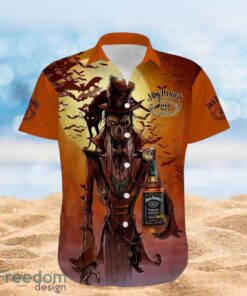 Spooky Skeleton Jack Daniels Tennessee Whiskey Halloween Gifts Full Over Print Hawaiian Shirt