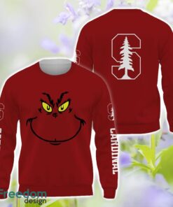 Stanford Cardinal Grinch Face All Over Printed 3D T-Shirt Sweatshirt Hoodie Product Photo 2