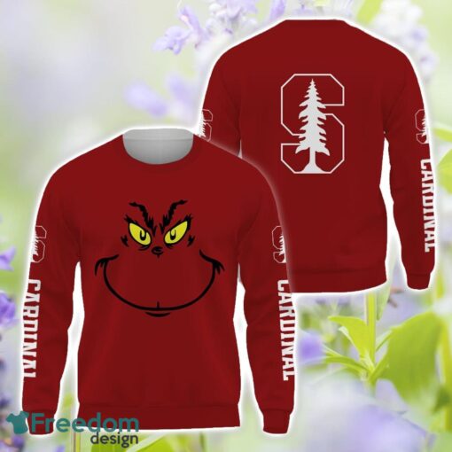 Stanford Cardinal Grinch Face All Over Printed 3D T-Shirt Sweatshirt Hoodie Product Photo 2