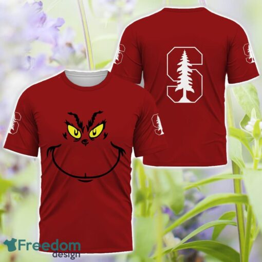 Stanford Cardinal Grinch Face All Over Printed 3D T-Shirt Sweatshirt Hoodie Product Photo 3