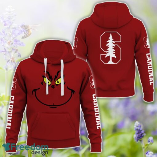 Stanford Cardinal Grinch Face All Over Printed 3D T-Shirt Sweatshirt Hoodie Product Photo 1