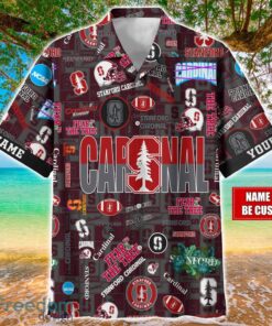 Stanford Cardinal Logo Hawaiian Shirt For Fans Trending Beach Shirt Custom Name