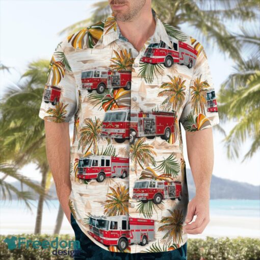 Stockbridge, Berkshire County, Massachusetts, Stockbridge Fire Department Beach Hawaiian Shirt Product Photo 4