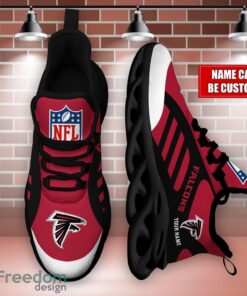 Striped Custom Name Sneakers Atlanta Falcons NFL Max Soul Shoes For Men And Women Product Photo 3