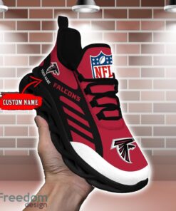 Striped Custom Name Sneakers Atlanta Falcons NFL Max Soul Shoes For Men And Women