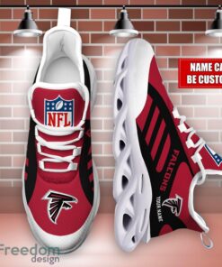 Striped Custom Name Sneakers Atlanta Falcons NFL Max Soul Shoes For Men And Women Product Photo 4