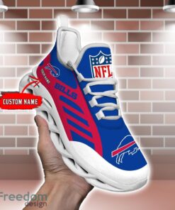 Striped Custom Name Sneakers Buffalo Bills NFL Max Soul Shoes For Men And Women Product Photo 2