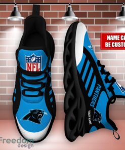 Striped Custom Name Sneakers Carolina Panthers NFL Max Soul Shoes For Men And Women Product Photo 3