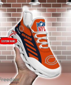 Striped Custom Name Sneakers Chicago Bears NFL Max Soul Shoes For Men And Women Product Photo 2