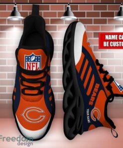 Striped Custom Name Sneakers Chicago Bears NFL Max Soul Shoes For Men And Women Product Photo 3