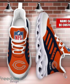 Striped Custom Name Sneakers Chicago Bears NFL Max Soul Shoes For Men And Women Product Photo 4