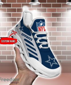 Striped Custom Name Sneakers Dallas Cowboys NFL Max Soul Shoes For Men And Women Product Photo 2