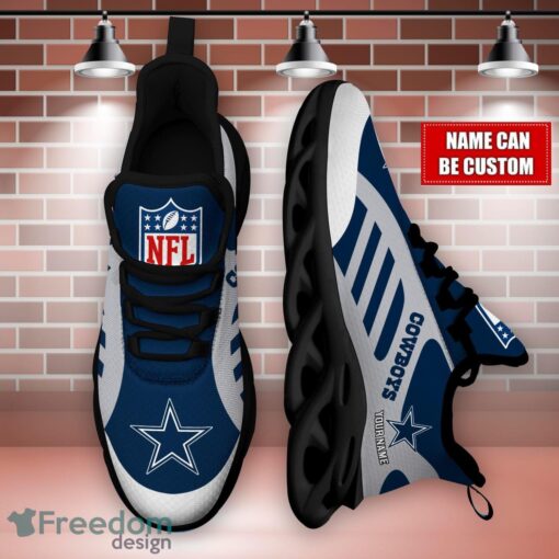 Striped Custom Name Sneakers Dallas Cowboys NFL Max Soul Shoes For Men And Women Product Photo 3