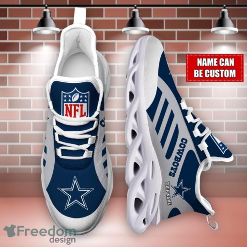 Striped Custom Name Sneakers Dallas Cowboys NFL Max Soul Shoes For Men And Women Product Photo 4