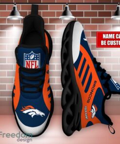 Striped Custom Name Sneakers Denver Broncos NFL Max Soul Shoes For Men And Women Product Photo 3