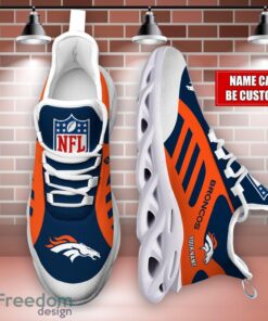 Striped Custom Name Sneakers Denver Broncos NFL Max Soul Shoes For Men And Women Product Photo 4