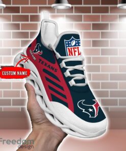 Striped Custom Name Sneakers Houston Texans NFL Max Soul Shoes For Men And Women Product Photo 2